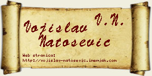 Vojislav Natošević vizit kartica